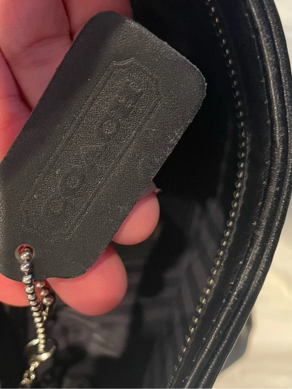 Coach Black Pebbled Leather Shoulder Bag